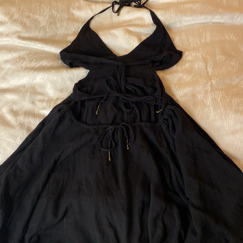 Free People Cut Out Mini Beach Dress - Picture 2 of 3